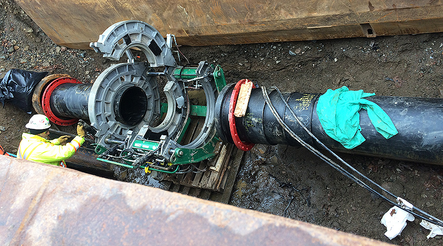 Ocean Westway sliplining of existing transmission line.